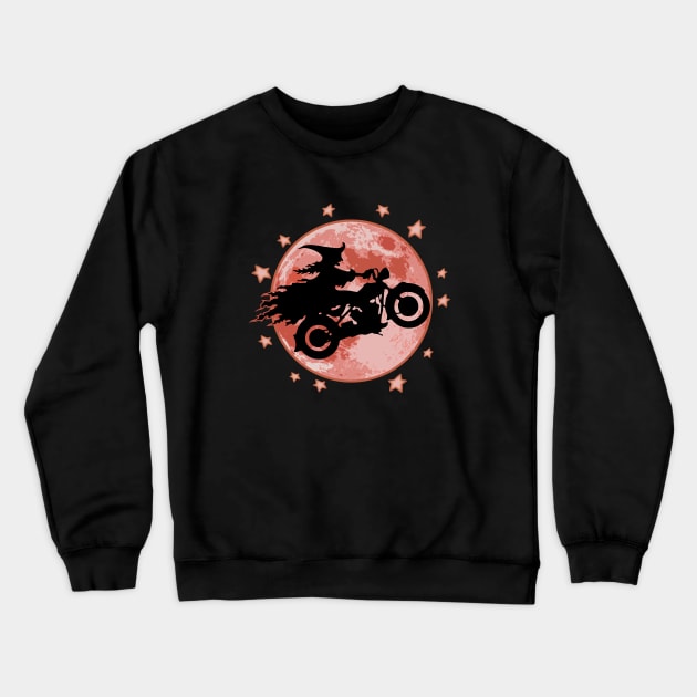 Witchy Biker Crewneck Sweatshirt by kbilltv